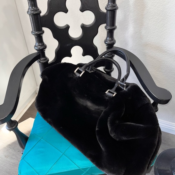 Z Gallerie Natasha weekender fur tote bag - Picture 5 of 14